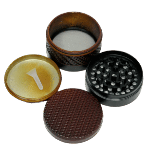 Alternative view of EC420 Weaving Wood Style 63mm 4 Piece Grinder  - Black