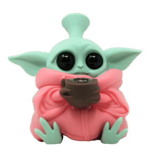 Alternative view of 5" Baby Yoda Silicone Water Pipe