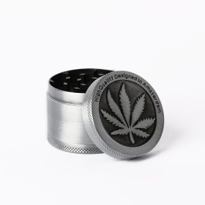 Alternative view of SILVER SINGLE LEAF 50MM 4PC HERB GRINDER