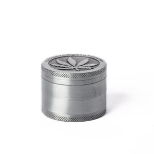 SILVER SINGLE LEAF 50MM 4PC HERB GRINDER