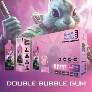 Alternative view of Double Bubble Gum – RandM TORNADO & White Rabbit – 9000 puffs