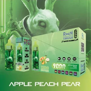 Alternative view of Apple Peach Pear – RandM TORNADO & White Rabbit – 9000 puffs
